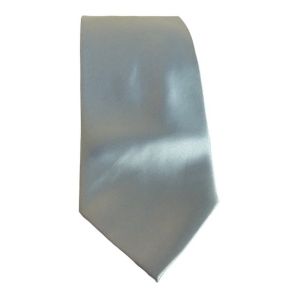 Alexander Logan Neckwear Men's Neck Tie Polyester Solid Pale Blue 63" L 3.75" W - Picture 1 of 3